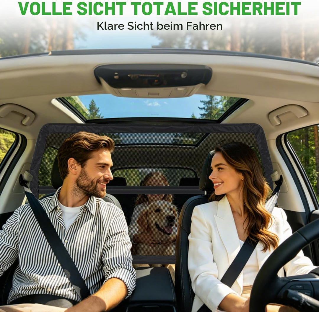 LIROPAU Hundegitter Auto, Hundegitter für Auto Rücksitz &amp; Kofferraum, Fahrzeug Sicherheitsnetz für H