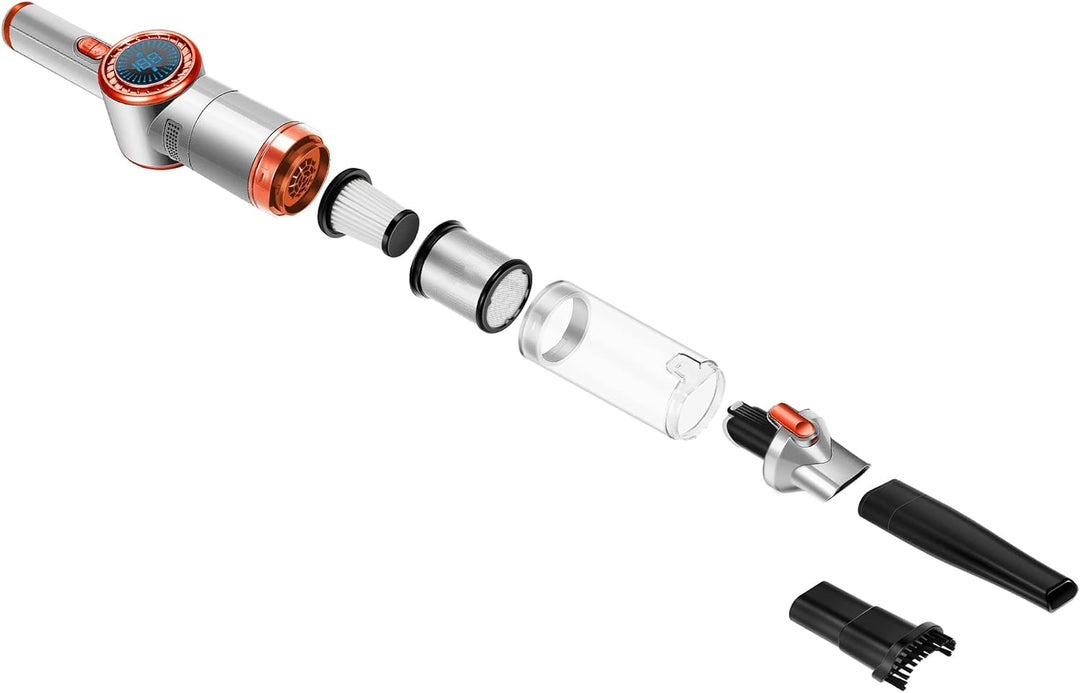 TurboTronic/Akku Handstaubsauger/schwarz-Gold, schwarz-Silber, Silber-orange/kabelloser Akkustabsaug
