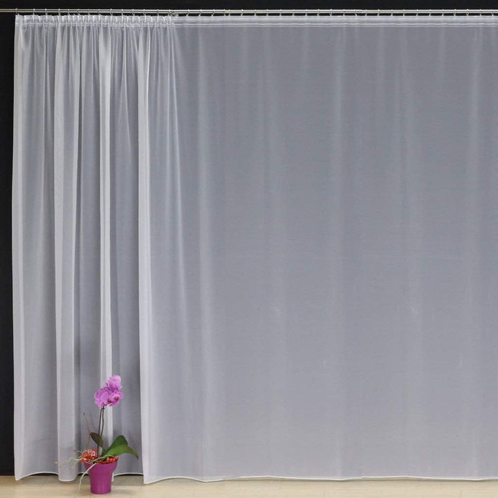 EASYHomefashion Fertiggardine nach Mass Voile Store weiss, massgefertigt, halbtransparent mit SMOKBA