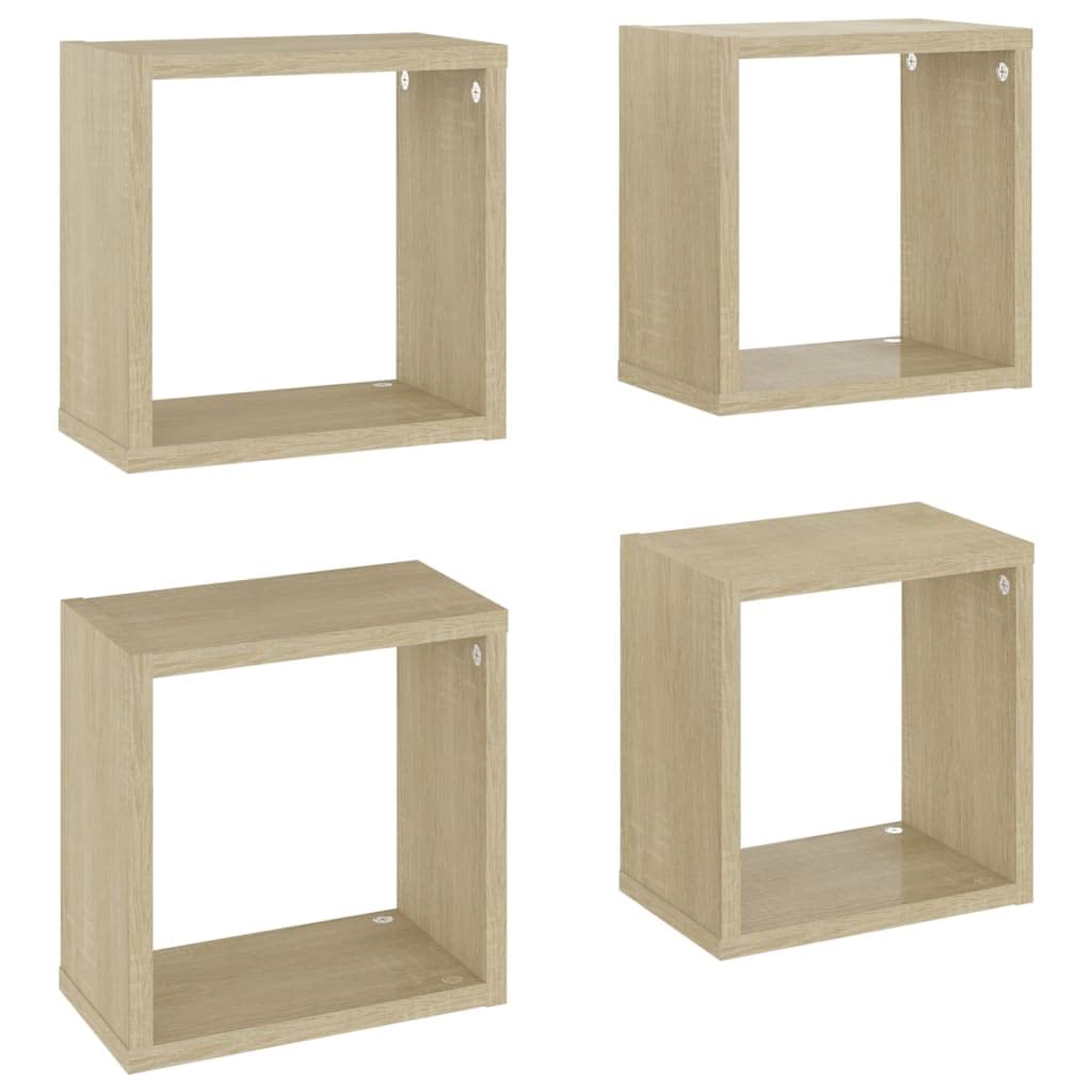 vidaXL 4X Würfelregal Wandregal Hängeregal Cube Lounge CD Regal Dekoregal Bücherregal Schweberegal W