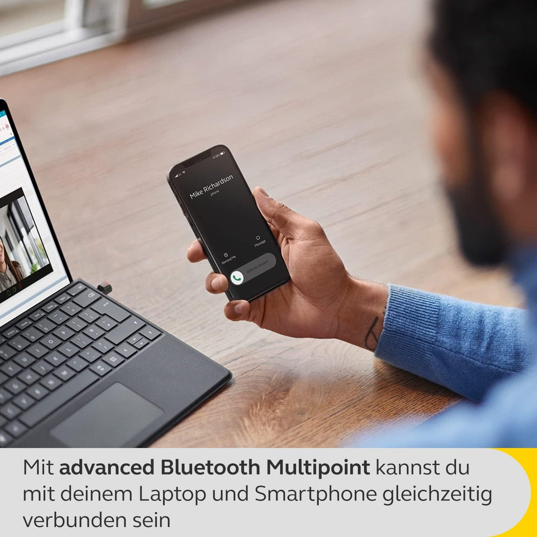 Jabra Evolve2 Buds True Wireless Bluetooth mit aktiver Geräuschunterdrückung (ANC), Jabra MultiSenso