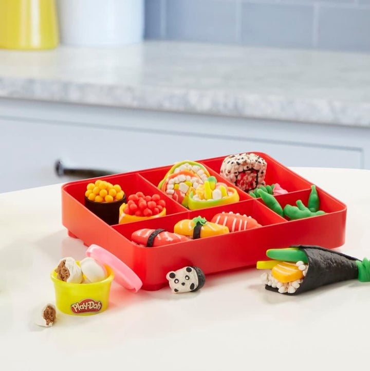 Play-Doh Kitchen Creations Sushi Spielset mit Sushibox für Kinder ab 3 Jahren mit 9 Dosen Sushi Spie