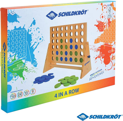 Schildkröt® XXL Vier Gewinnt Strategiespiel aus nachhaltigem FSC Holz, Vier in Einer Reihe für Kinde