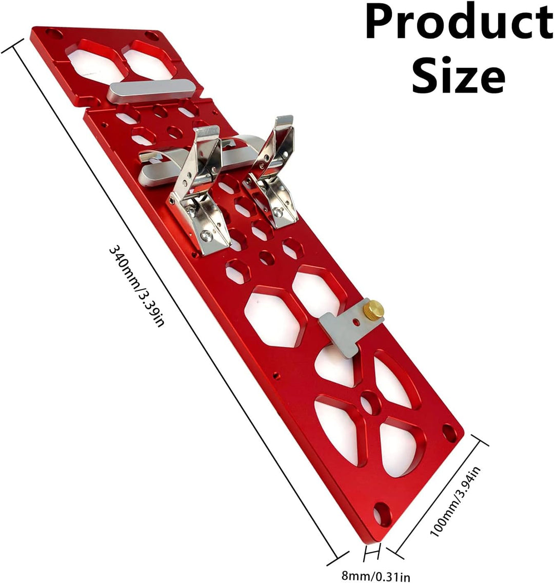 CDIYTOOL 340 mm Spursägen-Vierkant, rot, rechtwinklig, Kreissägeführung, Winkelanschlag, kompatibel