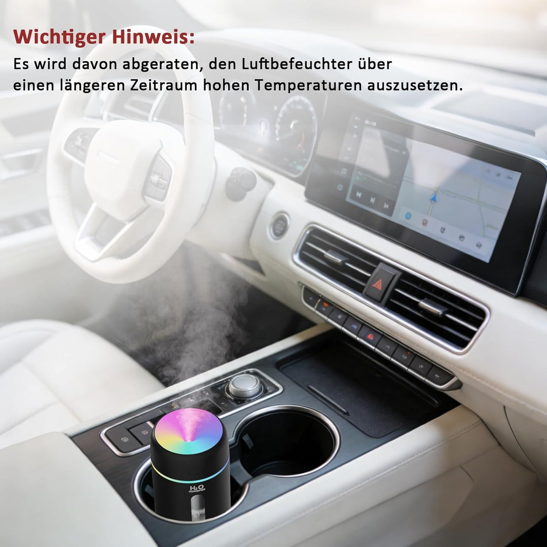 kissleaf 250ML Mini Luftbefeuchter für Schlafzimmer Kinderzimmer Pflanzen,7-Farben-Licht 28dB Silent