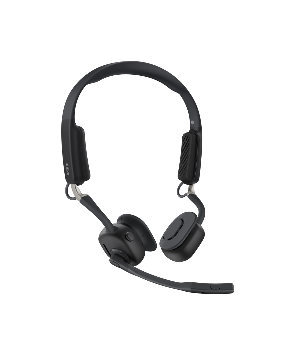 SHOKZ OpenMeet Knochenleitungs-Headset, Open-Ear-Kopfhörer mit 2 Mikros mit Geräuschunterdrückung, W