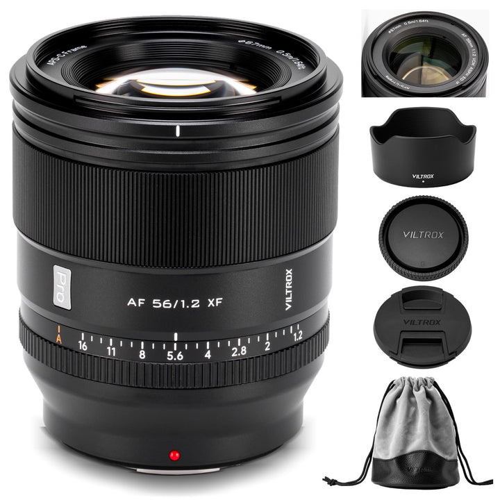 VILTROX 56mm F1.2 Pro XF-Mount Objektiv für Fuji, APS-C Autofokus-Objektiv mit grosser Blende für Fu
