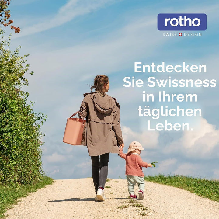 Rotho Maloja Aufbewahrungsbox mit Deckel 25l | Elegante Box mit Griff | sicher verschliessbar | stap