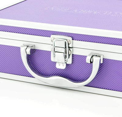 AR Carry Box® Kleiner Alukoffer Werkzeugkoffer Aluminium Koffer leer 260x210x80mm Farbe Alu/Lila, Li