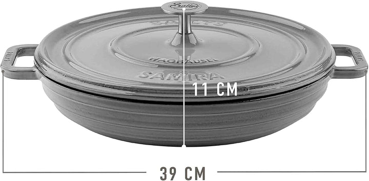 Sallys 'Samira' Deluxe Gusseisentopf - Robustes und Hochwertiges Kochjuwel für Perfektes Garen - für