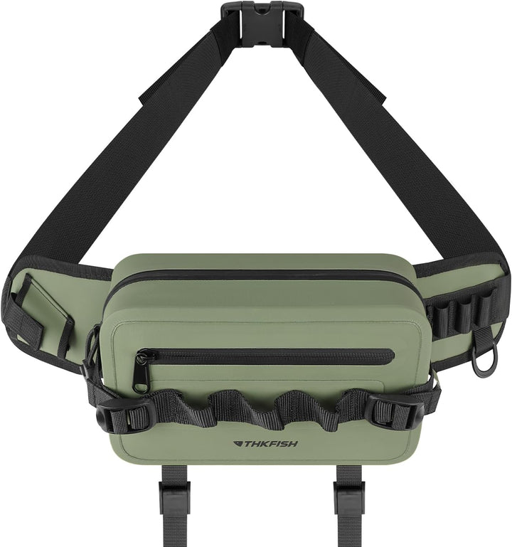 THKFISH Angeltasche Wasserdicht Hüfttasche IPX8, Bauchtasche Wasserdicht mit Luftdichtem Reissversch