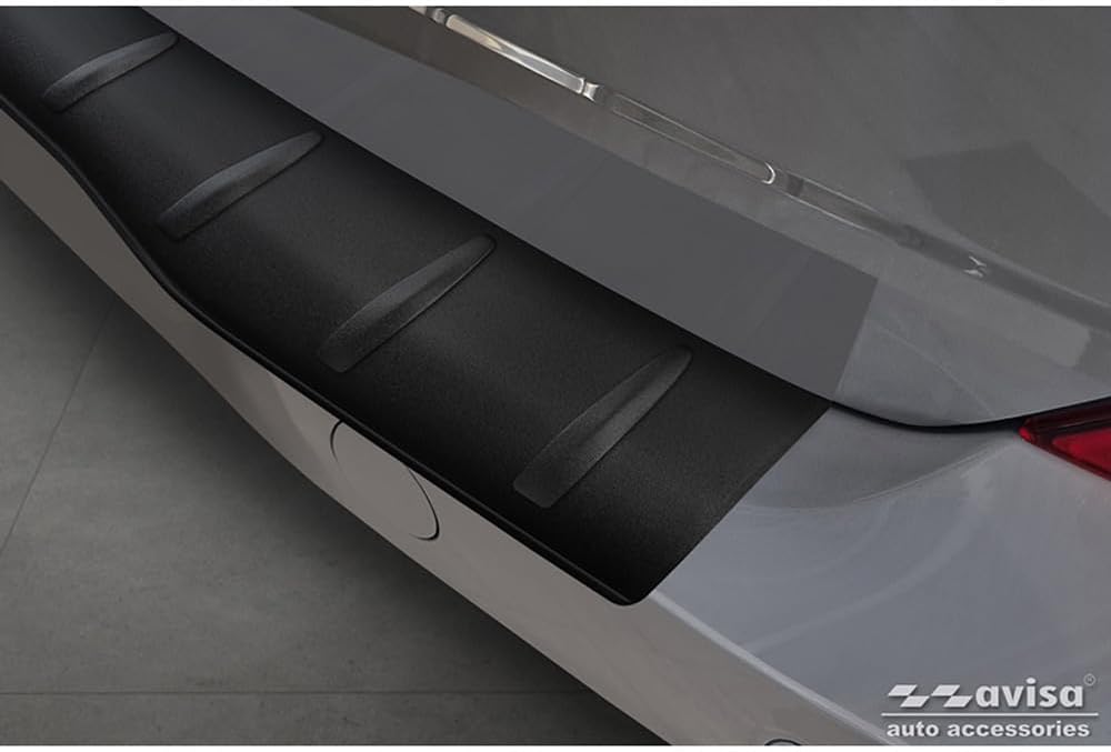Avisa Matt-Schwarz Edelstahl Heckstossstangenschutz kompatibel mit Ford Transit Custom & Tourneo Cus