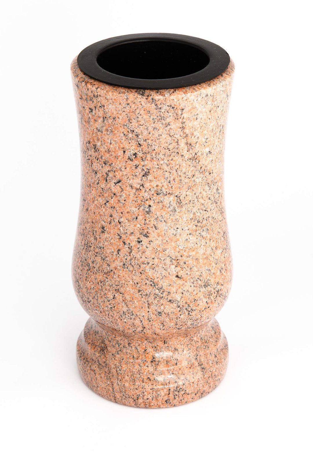 Afterglow Stilvolle Grabvase aus echtem Granit Multicolor Höhe 20 cm/Ø 10 cm Grabschmuck wetterfest
