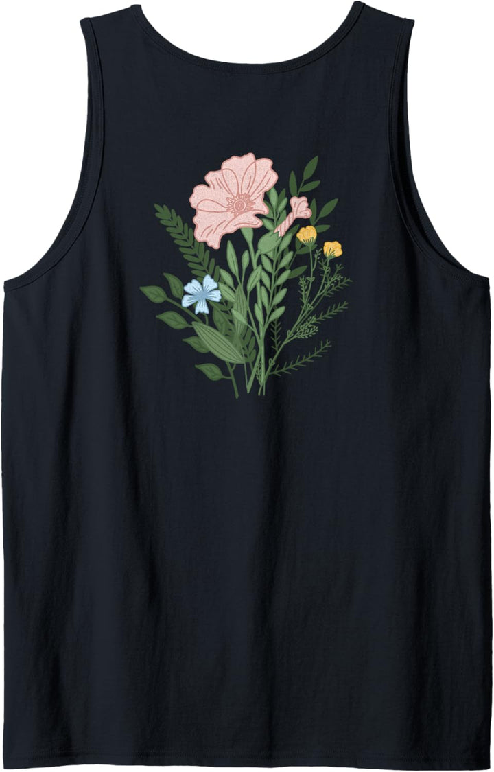 Trendy Kindness Matters Simple Text Floral Bouquet Tank Top