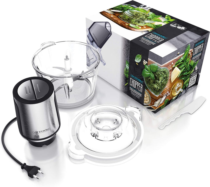 Arendo Power Zerkleinerer 400 Watt mit 1,5 L Glasbehälter, Elektrischer Multizerkleinerer, Leistungs