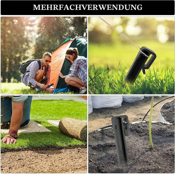 LATERN 25 Stück Erdspiesse aus Kunststoff, 25CM Strapazierfähige Pfähle für Landschaftskanten Hering