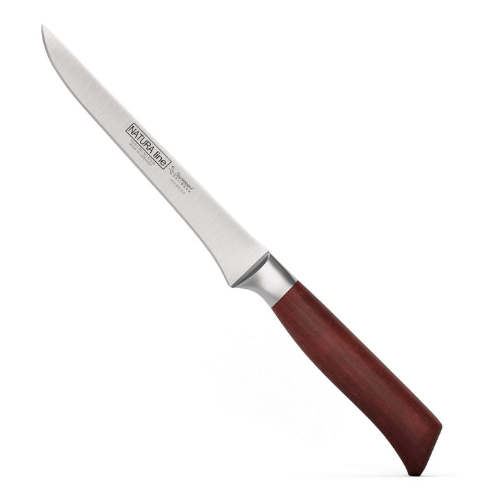 Burgvogel Solingen Natura Line, Ausbeinmesser Holzgriff, rot satiniert, geschmiedet, 15 cm, rostfrei
