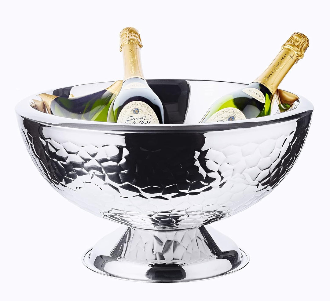 EDZARD Sektkühler Capri (Ø 43 cm, gross) aus Edelstahl - Flaschenkühler, Champagner Kühler - Getränk