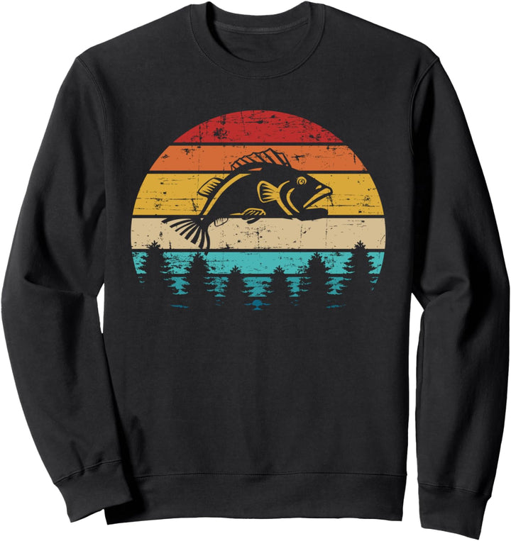 Angeln Fisch vintage retro Sweatshirt