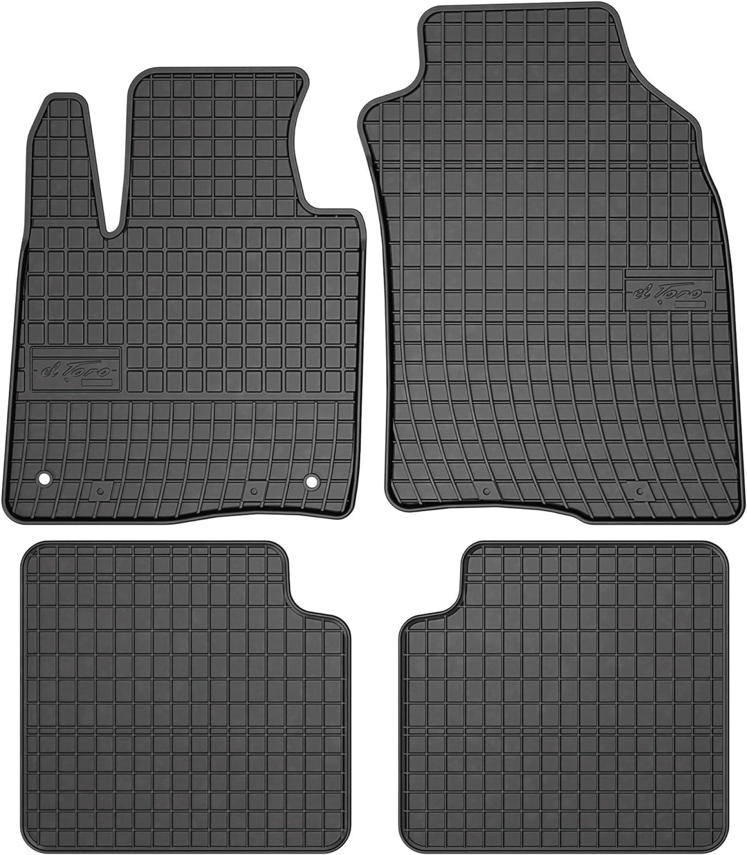 M MOTOS Gummimatten Auto Fussmatte passt für FIAT Panda III ab 2011 Verbessern Sie Ihren Reisekomfor