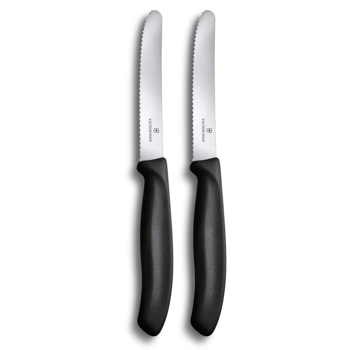 Victorinox Swiss Classic, Frühstücksmesser, Brötchenmesser, Scharfe Klinge, Wellenschliff, 11 cm, Ku