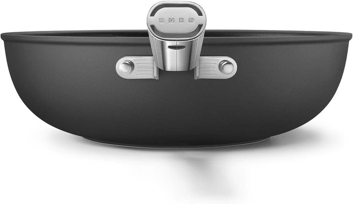 Smeg, CKFW3001BLM, Antihaft-Wok, Durchmesser 30 cm, ergonomischer Edelstahlgriff, für alle Herdarten