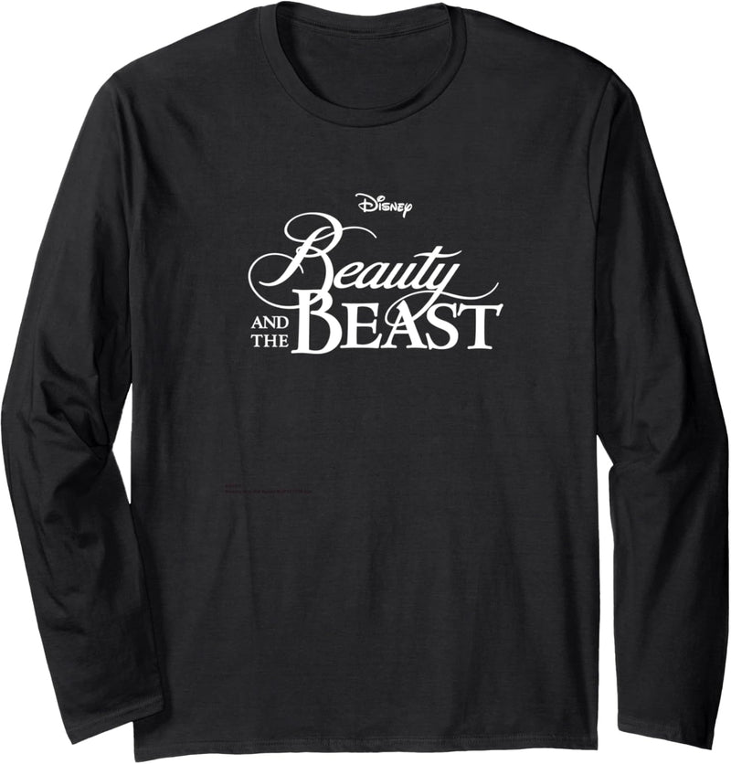 Disney Beauty And The Beast Title Logo Langarmshirt