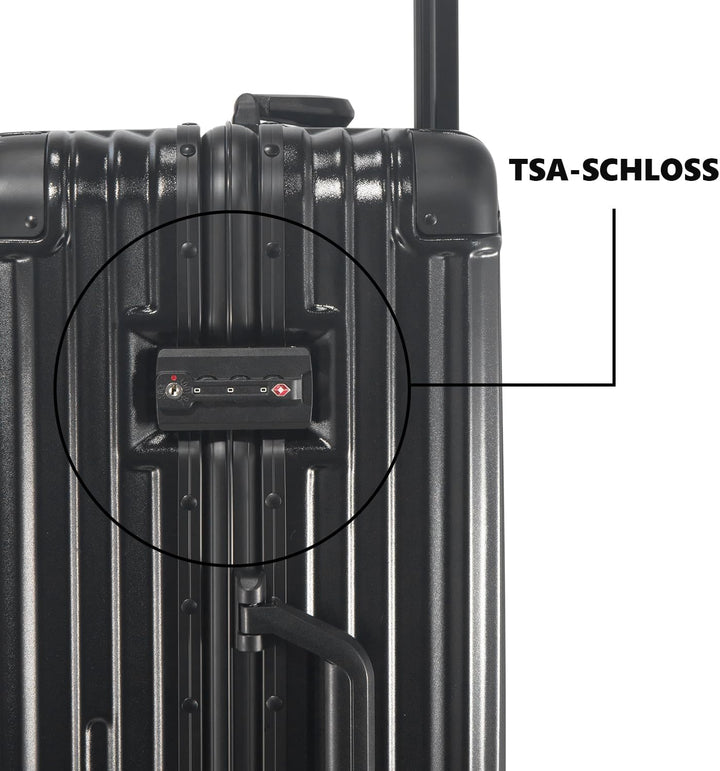 FusionShell mit Aluminiumrahmen Hartschalen-Kofferset 3-teilig, 57 68 77 cm (43L 65L 110L), Rahmenve