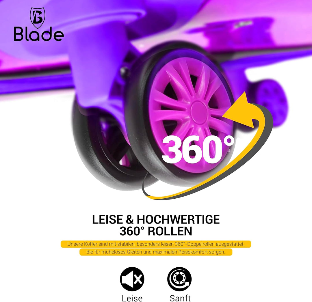 Blade Erweiterbares Handgepäck - Hartschalen Koffer Trolley - Leichter Reisekoffer Handgepäck aus AB