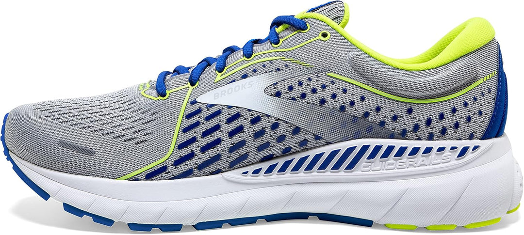 Brooks Herren Adrenaline Gts 21 Laufschuhe 44.5 EU Grey White Indigo, 44.5 EU Grey White Indigo