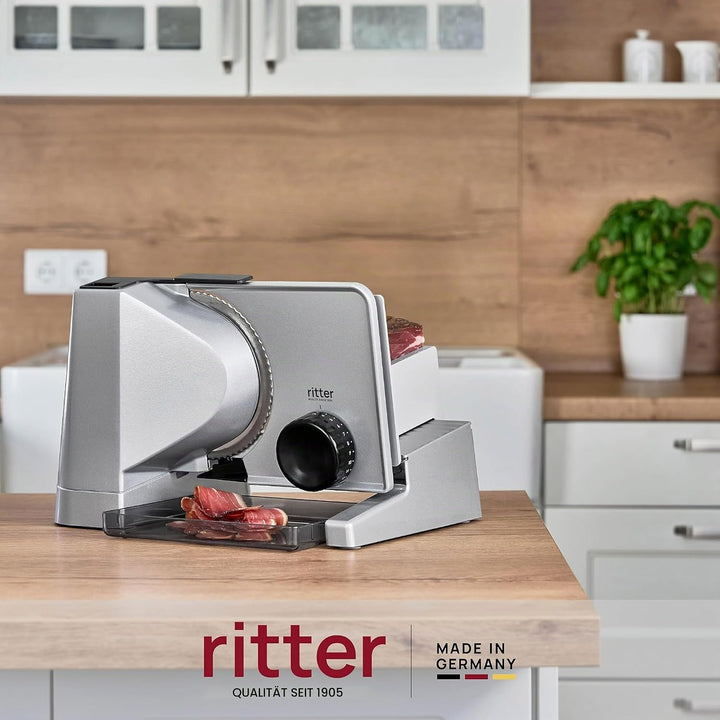 ritter solida 4 Duo Plus, Elektrischer Allesschneider & Brotschneidemaschine aus Vollmetall, Made in