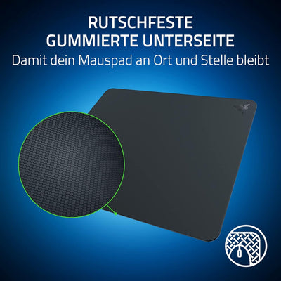 Razer Atlas - Glasmausmatte (Premium gehärtetes Glas, Ultra-Glatte Oberfläche, Mikrogeätzte Oberfläc