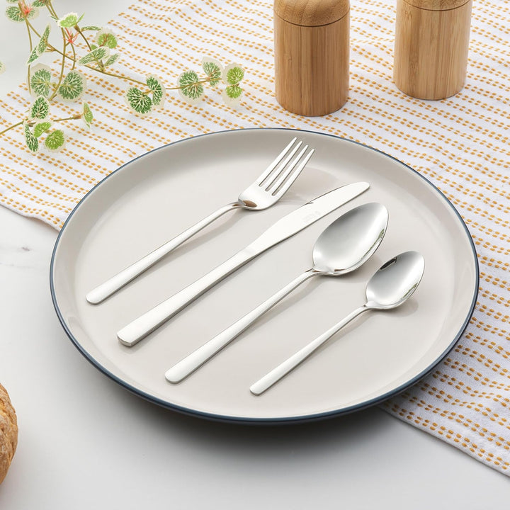 Russell Hobbs COMBO-2151 Vienna Deluxe Cutlery Set, 48 Piece, Stainless Steel, 12 Places, Mirror Fin