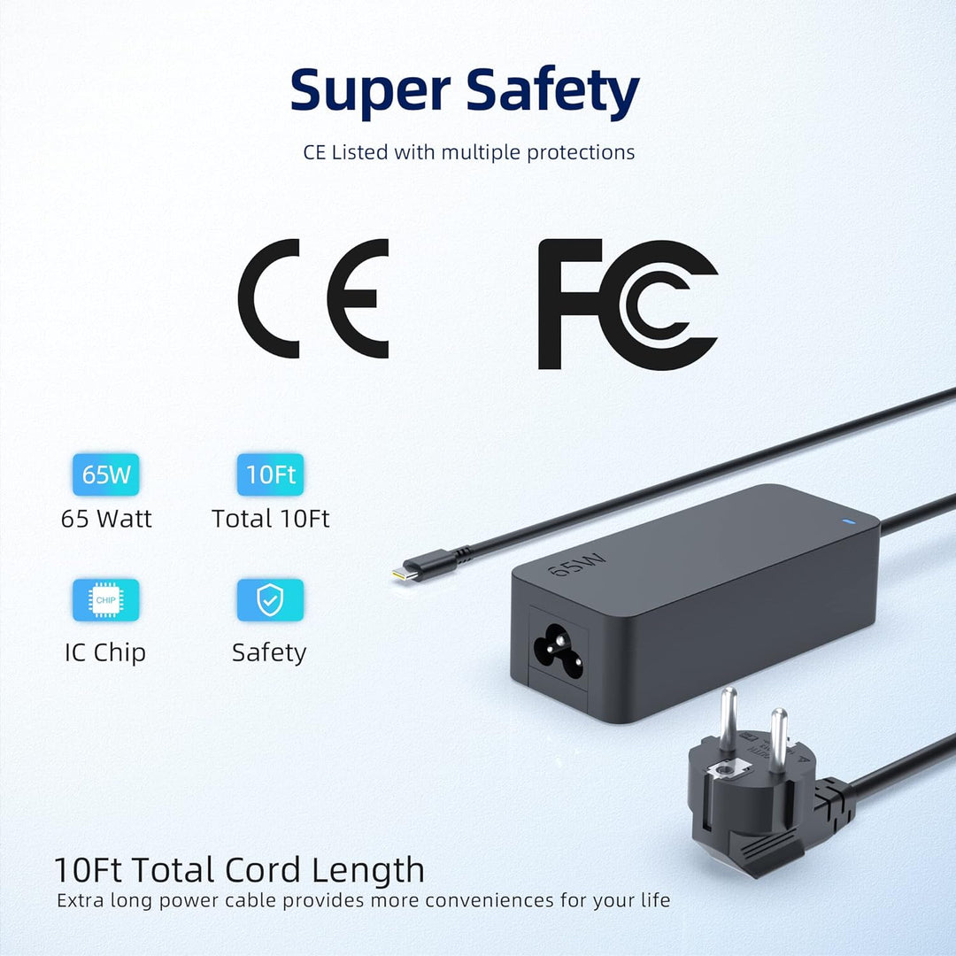 65W 45W USB C Netzteil Ladekabel Kompatibel mit Lenovo Ideapad Flex 5 USB-C 5-15ALC05 5-14ALC05 5-15