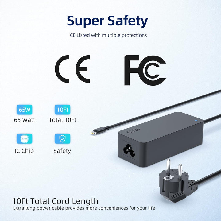 65W 45W USB C Netzteil Ladekabel Kompatibel mit Lenovo Ideapad Flex 5 USB-C 5-15ALC05 5-14ALC05 5-15