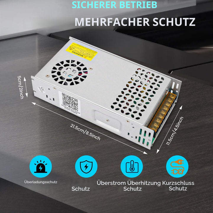 Trafo DC 12V 50A 600W Netzteil Transformator Schalternetzteil 230V AC auf DC Netzteil 12V 50A 600W T