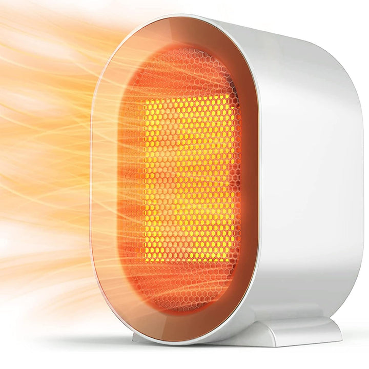 Heizlüfter, 1200W Heizlüfter Energiesparend, PTC Keramik Heizlüfter Leise Überhitzungs & Kippschutz,