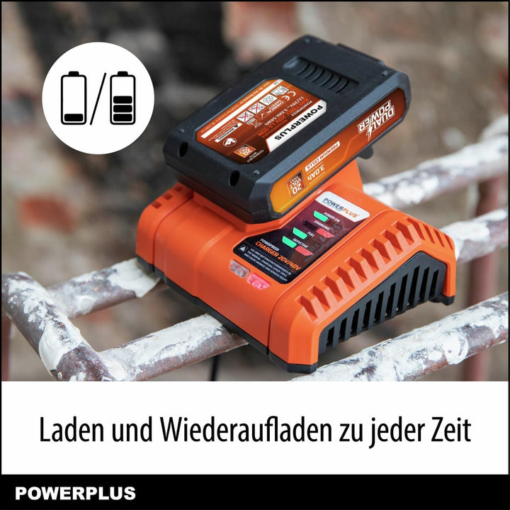 Power Plus Dual Power Akku POWDP9023-20V, 3.0Ah - für 20V-Werkzeuge - Leistungsanzeige-LEDs - Akku-P