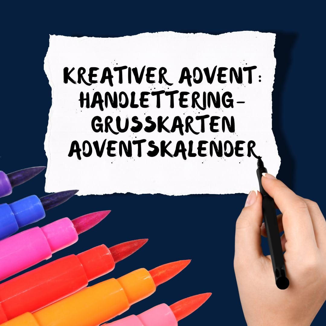 In der Weihnachtsletterei. Adventskalender: Handlettering Adventskalender. Mit 24 Grusskarten und tä