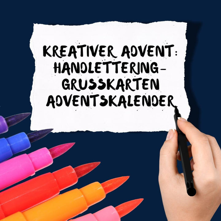 In der Weihnachtsletterei. Adventskalender: Handlettering Adventskalender. Mit 24 Grusskarten und tä