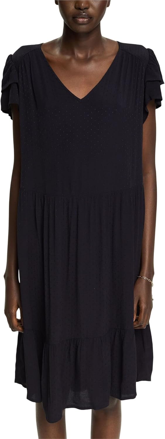 ESPRIT Damen Kleid 34 001/Black, 34 001/Black