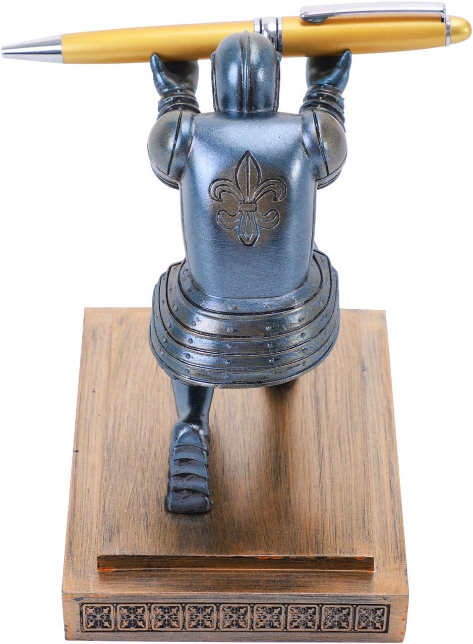 NCQIXIAO Knight Stifthalter, Schreibtisch-Ornament, Kunstharz, Stifthalter, Schreibtischzubehör und