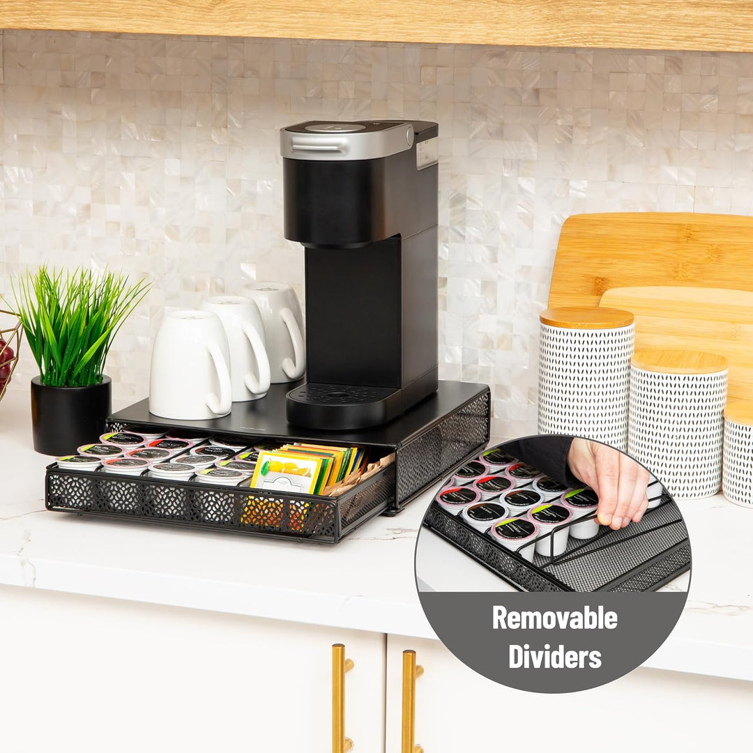 Mind Reader Network Collection, Single Serve Coffee Pod Drawer, 36 Coffee Pod Capacity, Coffee Machi
