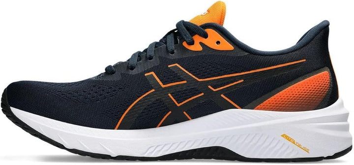 ASICS Men's GT-1000 12 Running Shoes 46.5 EU French Blue Bright Orange, 46.5 EU French Blue Bright O
