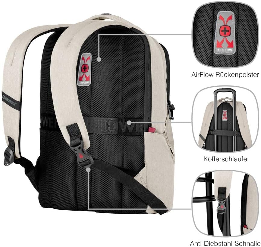 WENGER MX Laptop-Rucksack, Notebook, Tablet bis 10 Zoll, Damen Herren, Business Uni Schule Reisen Be