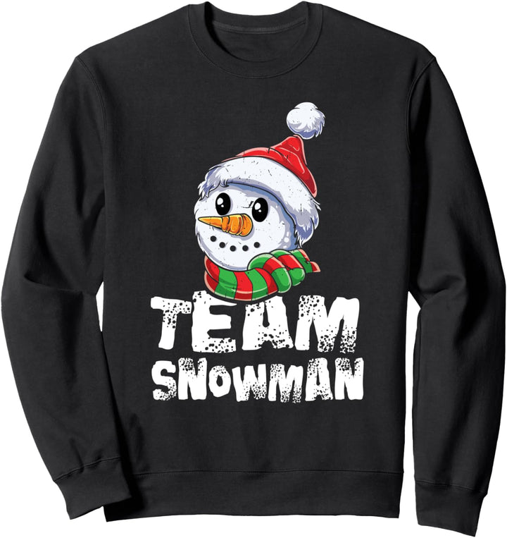 Team Snowman Schneemann Weihnachten Xmas Crew Partner Squad Sweatshirt
