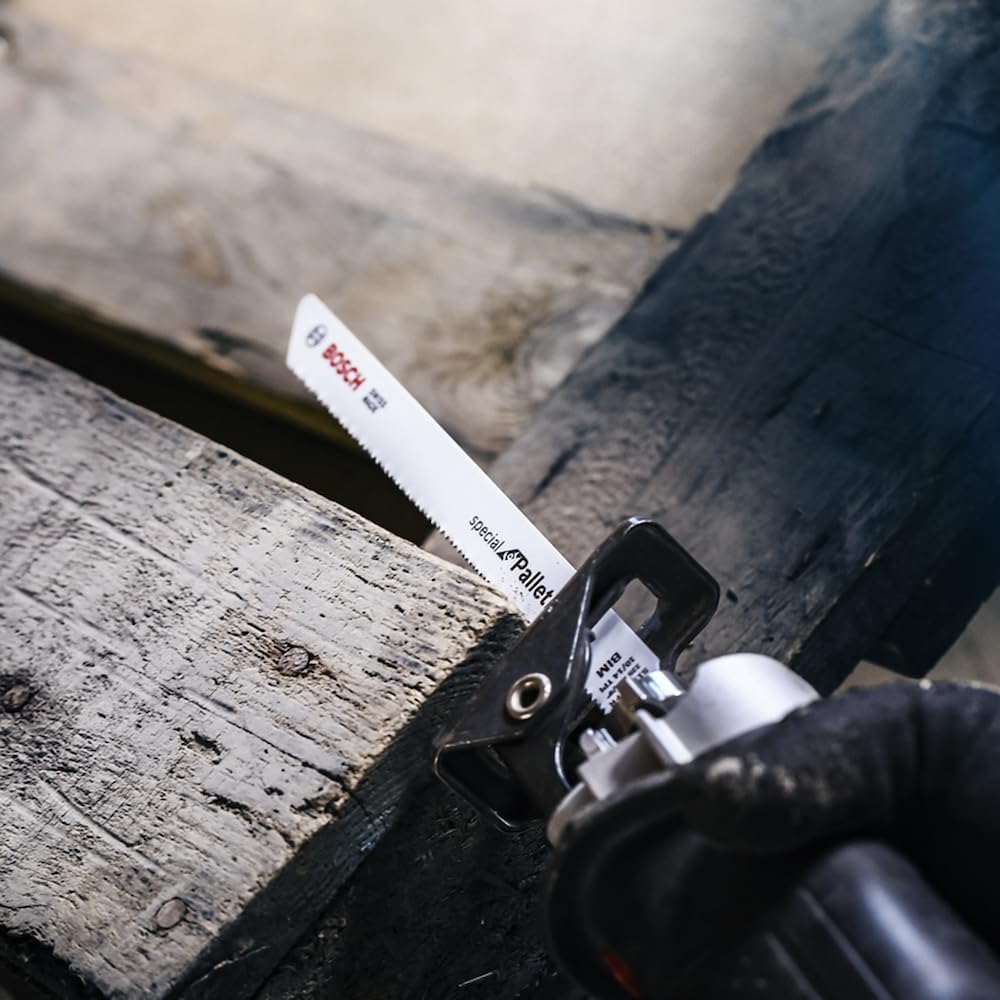 Bosch Professional 5 Stück Stichsägeblatt S 1122 VFR Special for Pallet Repair (für Paletten, Zubehö