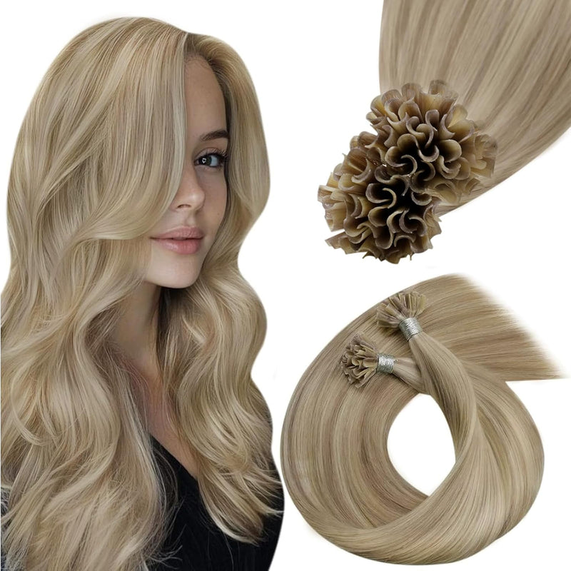 Hetto Bondings Extensions Echthaar Remy U Tip Echthaar Extensions Blond Keratin Bonding Extensions E