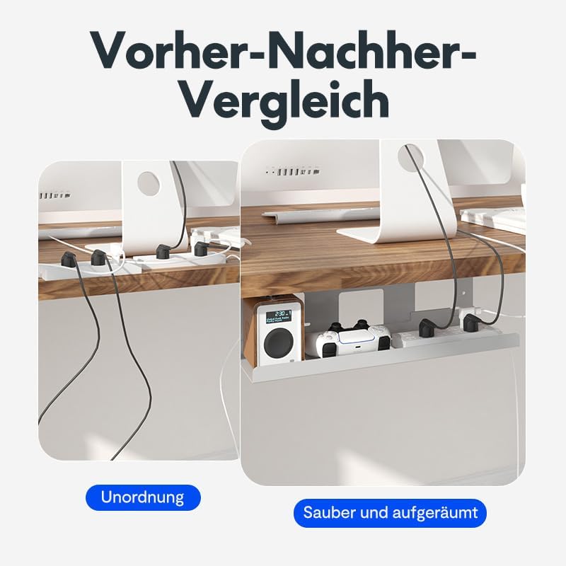 Flexispot Kabelkanal Schreibtisch Kabelmanagement cmp051 Kabelwanne Flexibles und platzsparendes Kab