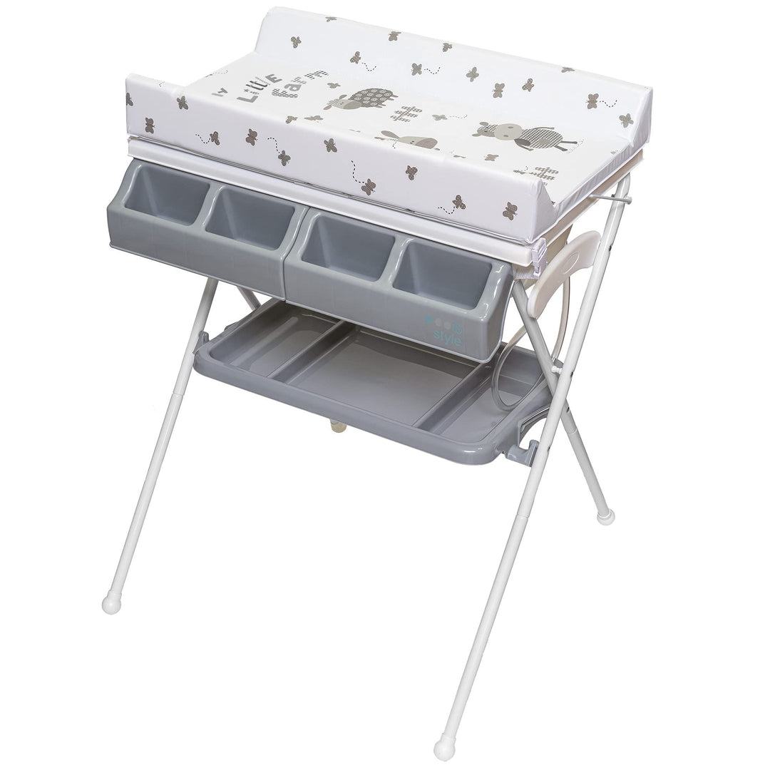 ib style® KOA 2-in-1 Wickeltisch mit Badewanne | mobile Wickelkombination | Klappbar | Grosse Wickel